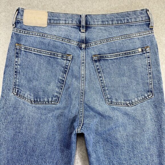 Everlane The Way-High Slim Organic Cotton Jeans Women 28R Blue Denim Straight - Picture 8 of 13